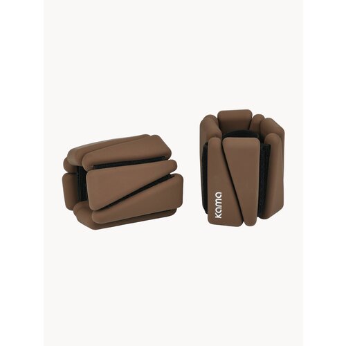 Утяжелители для рук и ног Kama, 1 кг, с липучками, 2 шт, кофейные