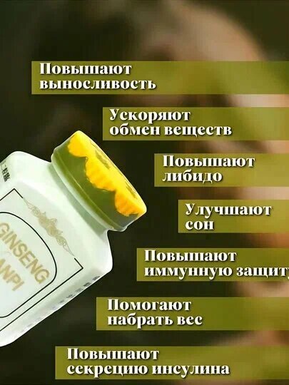 Капсулы для набора веса "Ginseng Kianli Pil", 100% натуральный, 60 капсул — фото 1