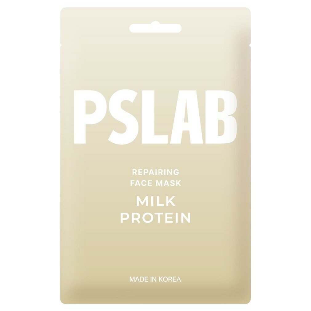 Маска для лица тканевая Pslab Milk Рrotein, восстанавливающая, 23 мл