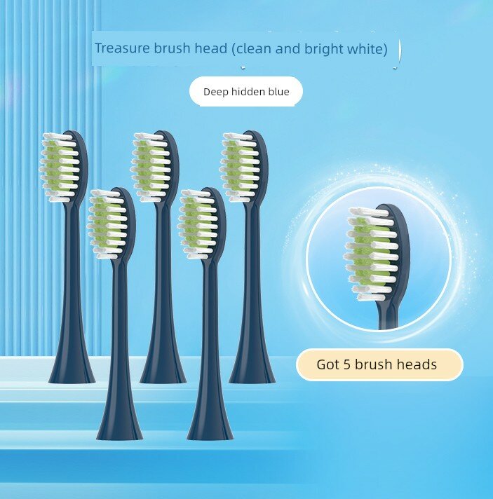 5 шт сменных насадок для отбеливания электрической зубной щетки Philips Sonicare HX2033 темно-синие щетина 2471