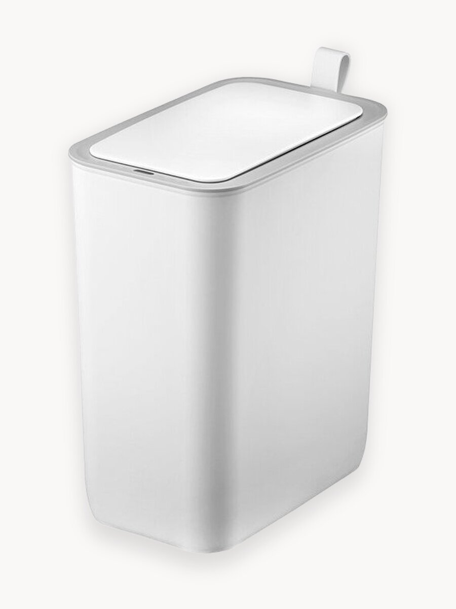 Мусорное ведро EKO сенсорное 8 литров, полипропилен, белый