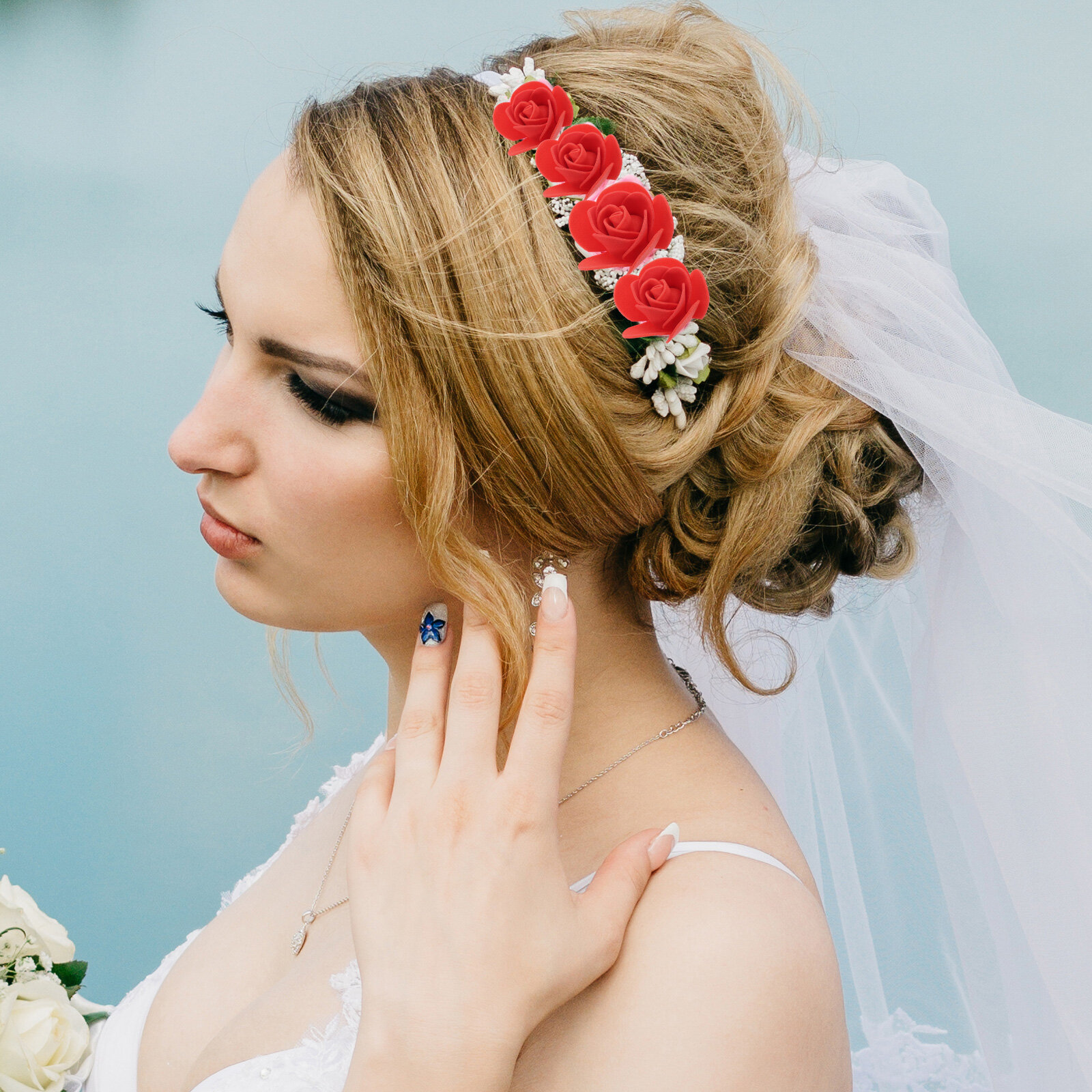 50 Штучек Искусственные Розы Небольшие Фальшивые Розы Для Handicrafts Или Party Украшение 3.5X3.5Cm