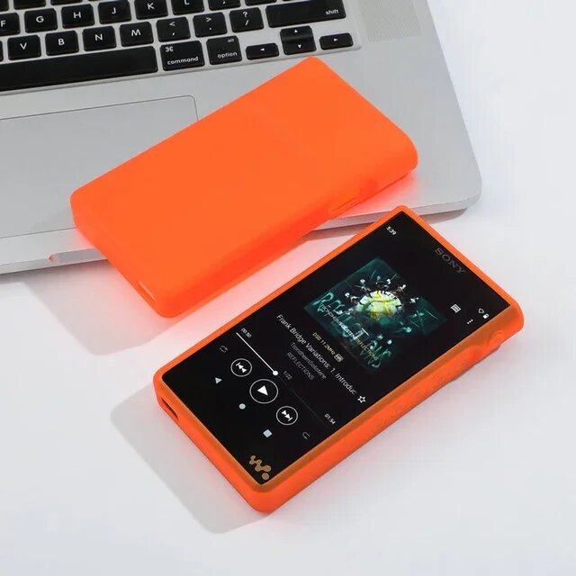 Мягкий матовый чехол Running Camel для Sony Walkman NW-WM1AM2/NW-WM1ZM2 Оранжевый, Matter Orange