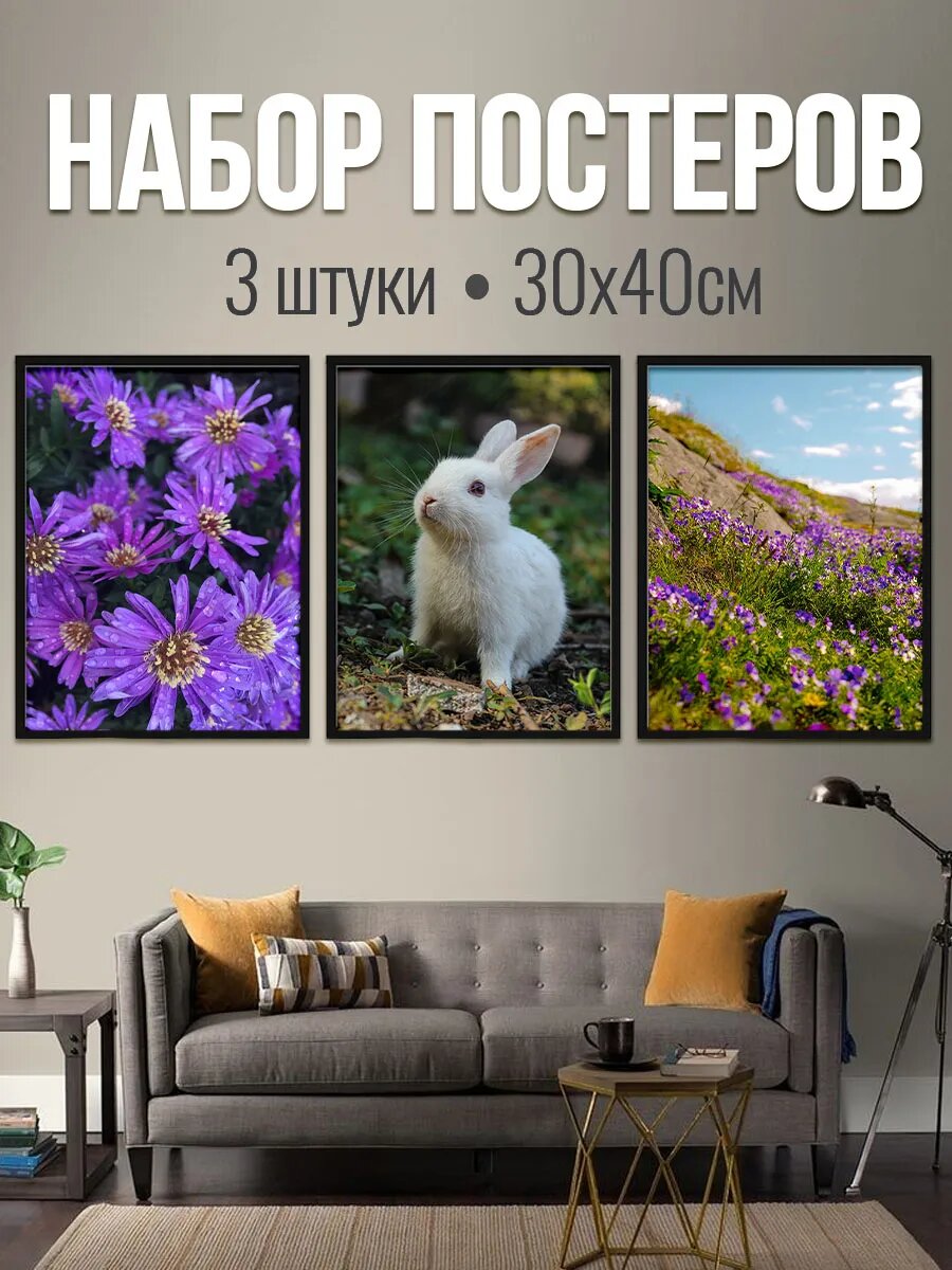 Интерьерные постеры А3 на стену, летние