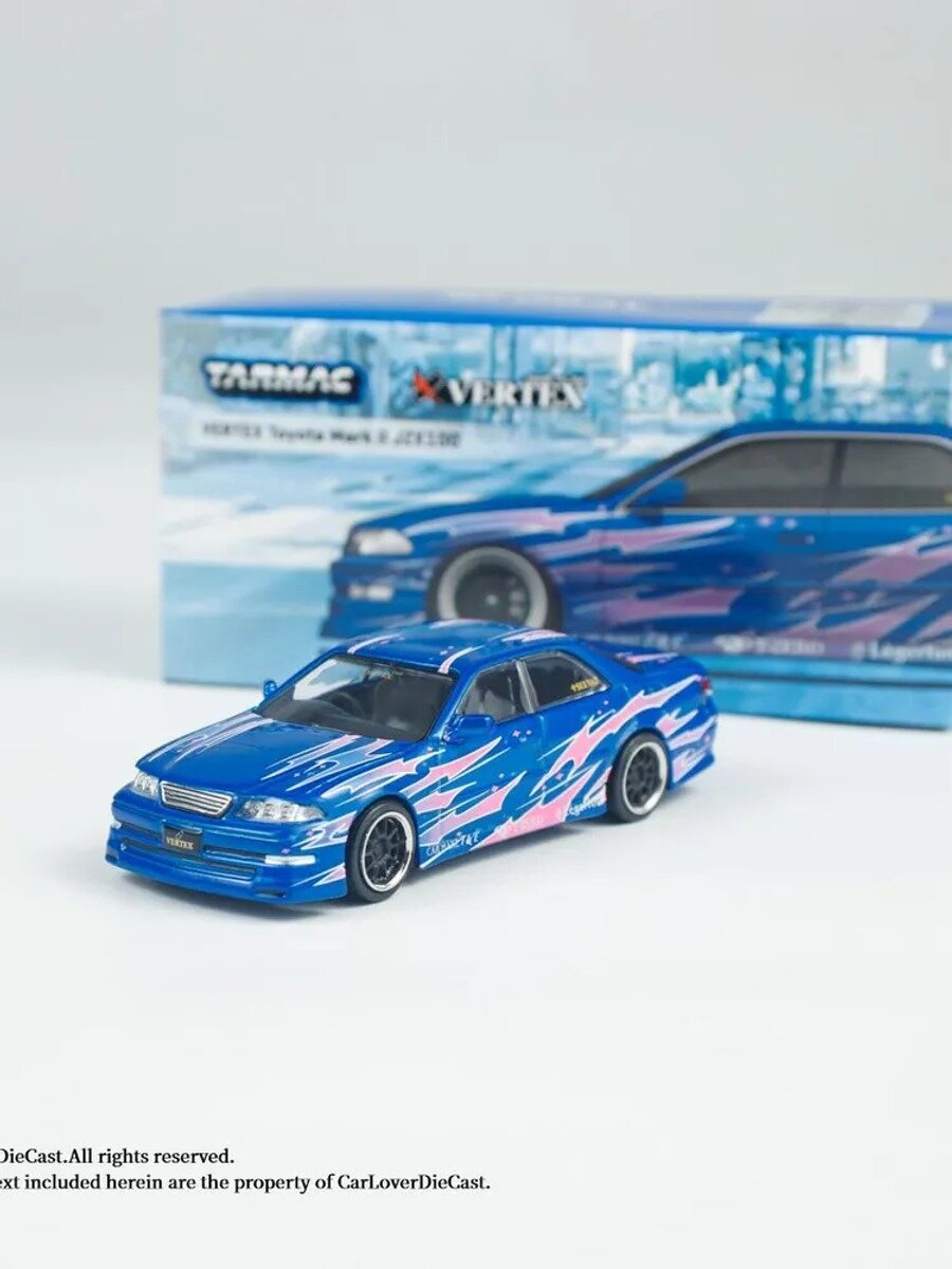 Масштабная модель 1/64 Mark II JZX100 Blue Metallic T64G-024-BL