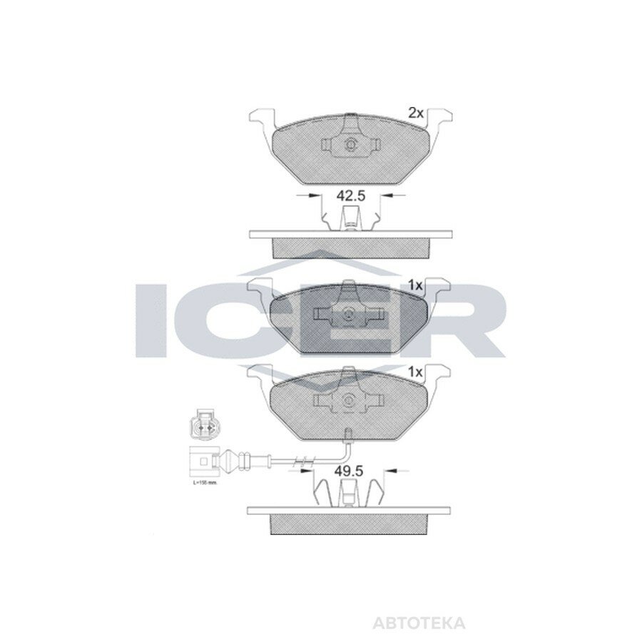 Колодки торм. дисковые ICER 181349396