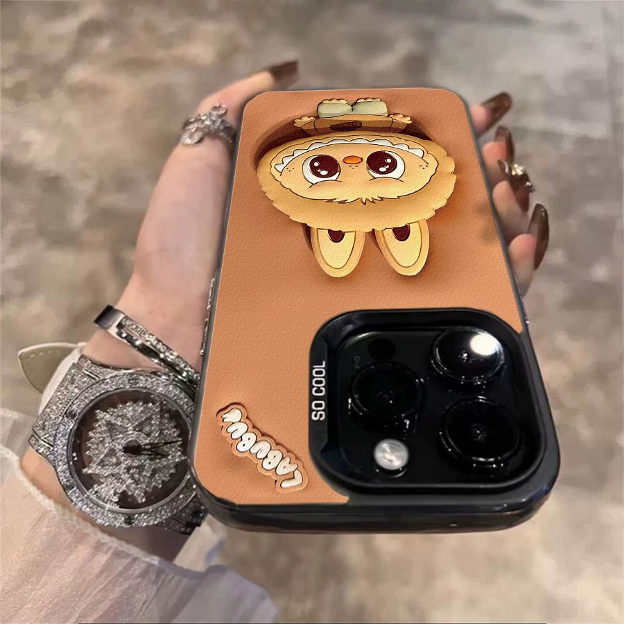 Чехол на Айфон 15 Про / iPhone 15 Pro чёрный Милый злой кролик