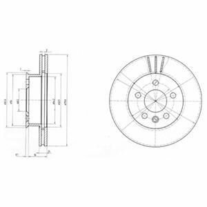 Тормозной диск DELPHI BG2717 для VOLKSWAGEN