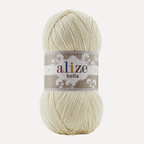 Изображение товара Пряжа Alize Bella 100 01 (5 мотков по 100гр/360м) молочный