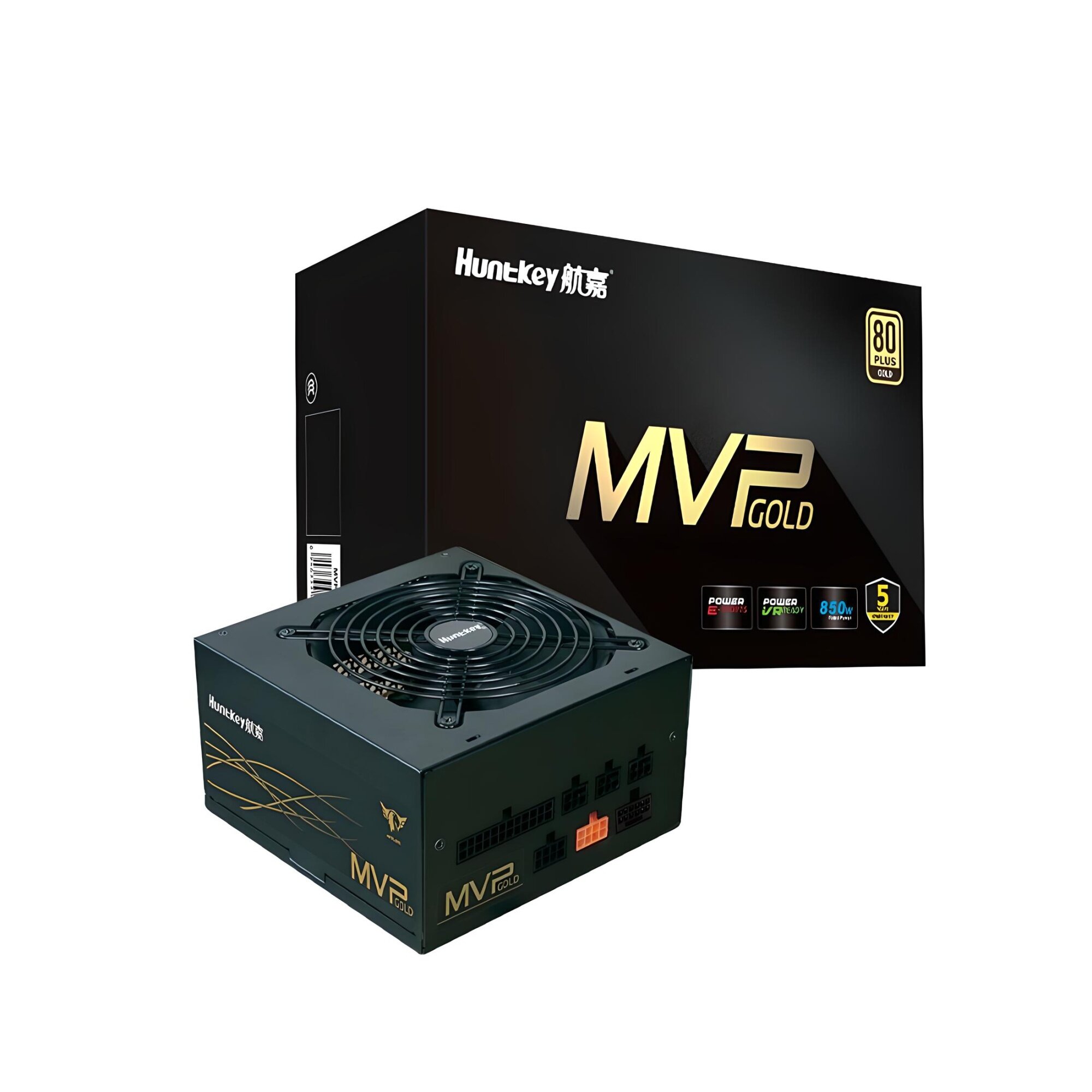 Блок питания HuntKey MVP K850, ATX, 850Вт, 80Plus Gold, черный — фото 1