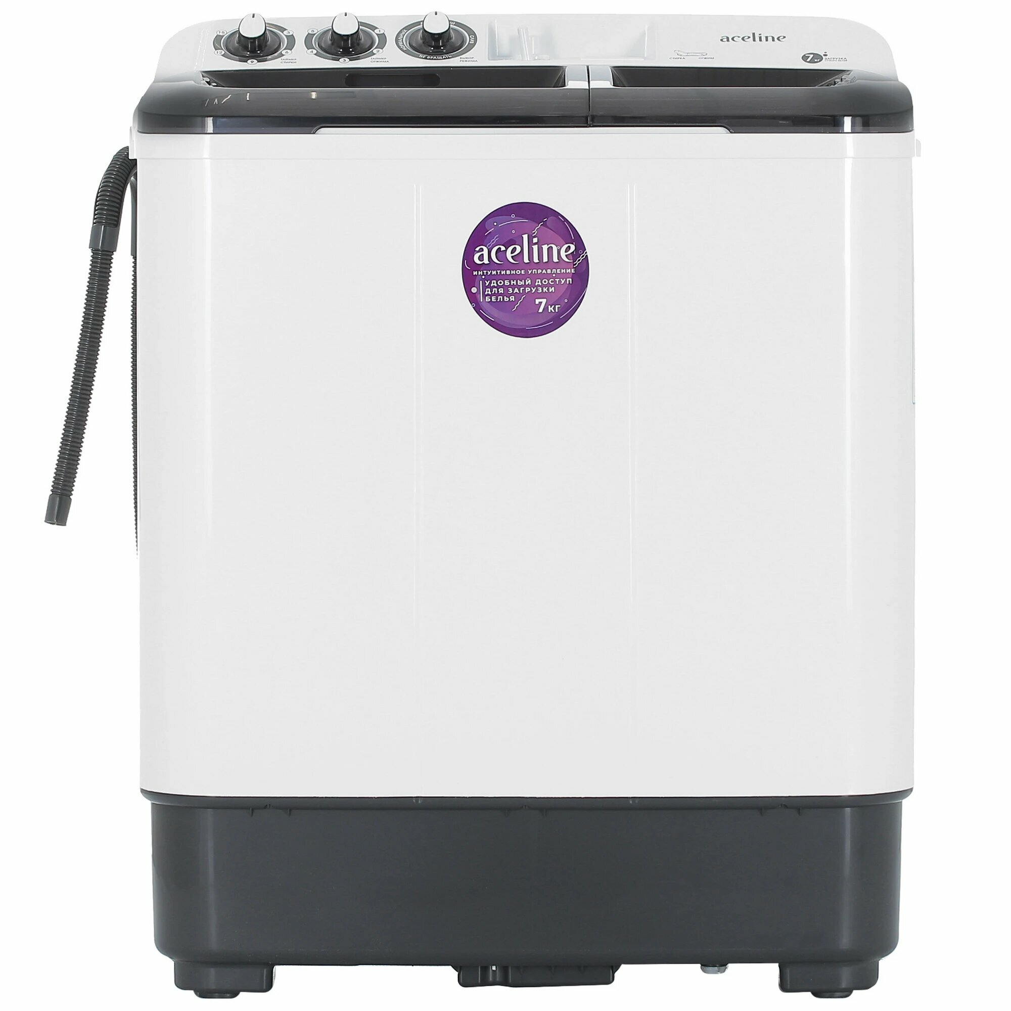 Стиральная машина Aceline WM-SA736AL/WP, защита от детей, 15 режимов стирки
