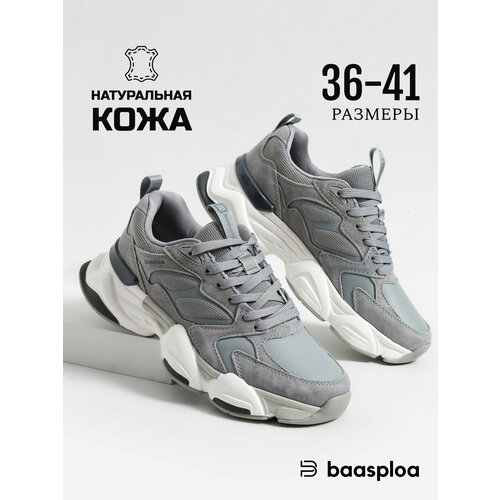 фото Кроссовки baasploa, полнота 6 (ru)/ на среднюю стопу, размер 36, серый