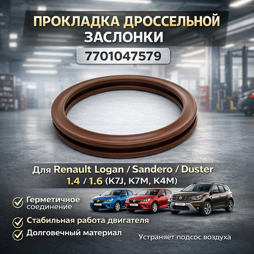 фото Прокладка дроссельной заслонки renault 7701047579