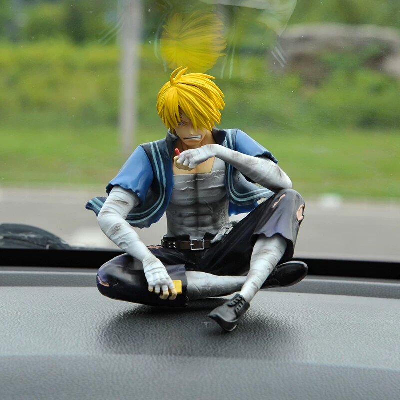 Автомобильная фигурка Санджи курящего из One Piece, декорация для приборной панели автомобиля