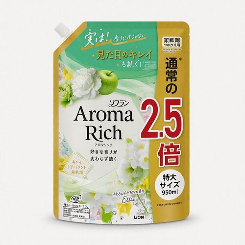 Изображение товара Кондиционер для белья Lion Aroma Rich Ellie, с богатым ароматом натуральных масел, 950 мл