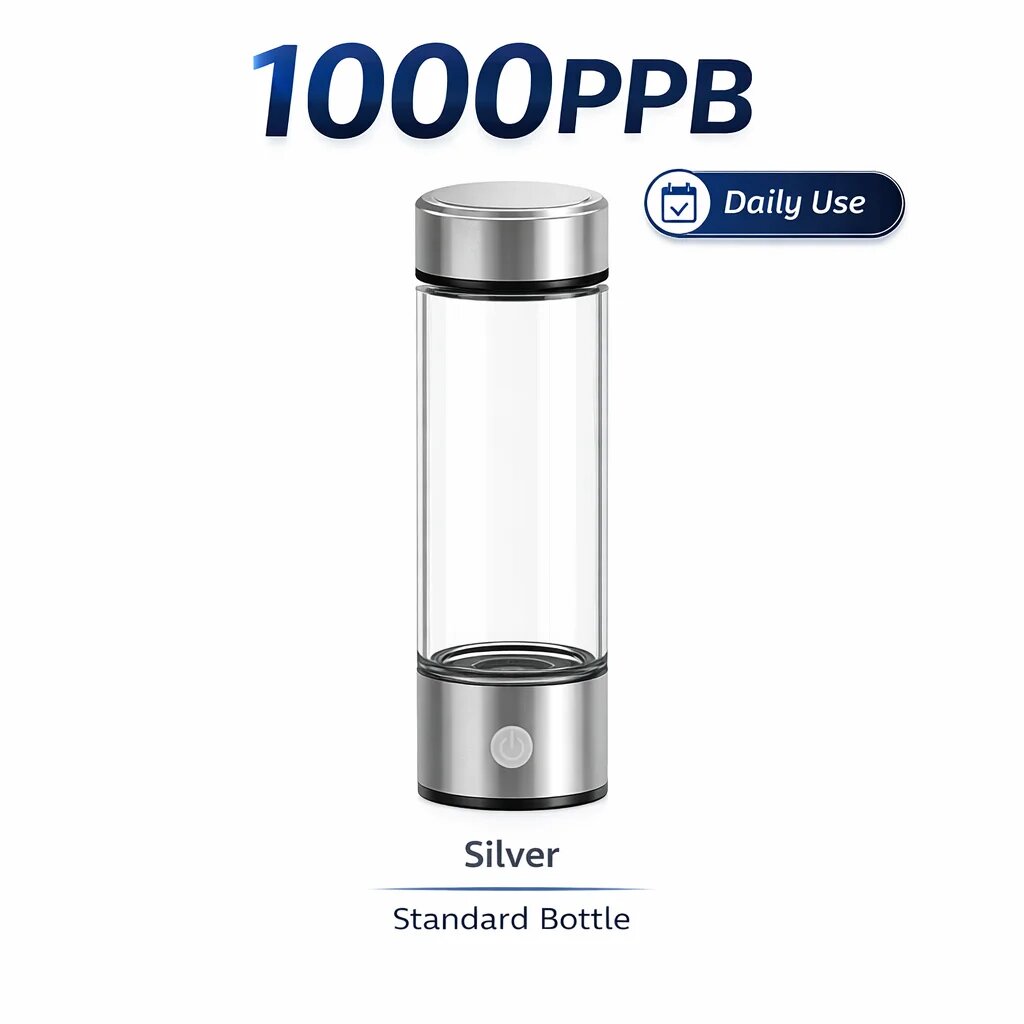 Водородная бутылка 1000PPB, Silver