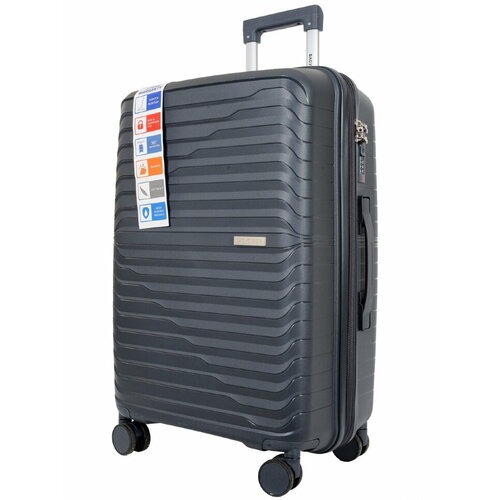 Чемодан Bag Voyage, 66 л, размер M, серый