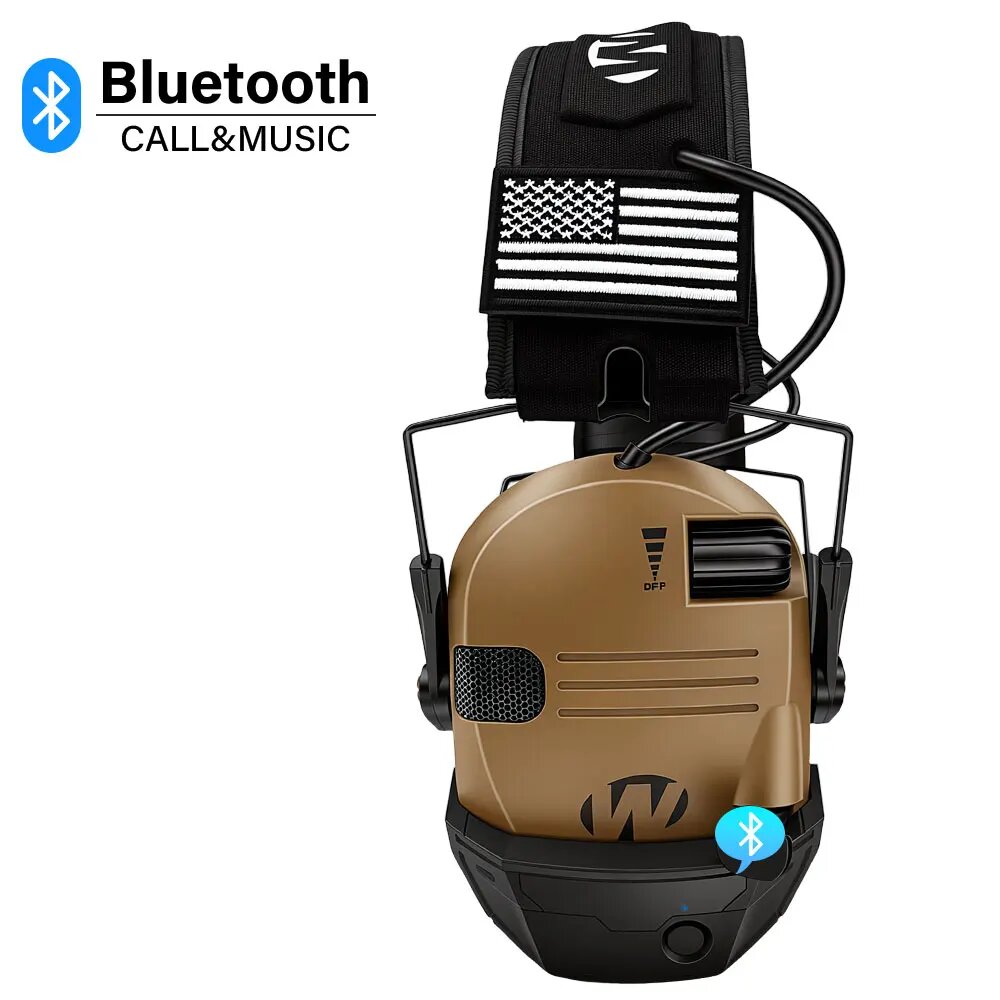 Тактические наушники Bluetooth Brown with Bluetooth