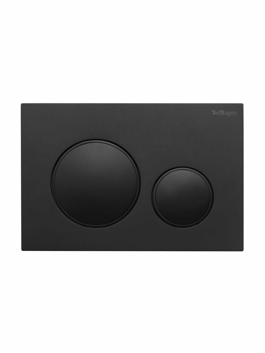 Кнопка смыва для инсталляции BelBagno BB-17C-NERO. M цвет Черный матовый