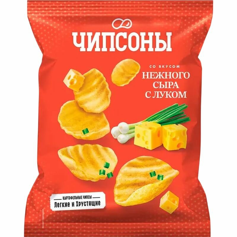 Чипсоны Чипсы, нежный сыр, лук, 40 г