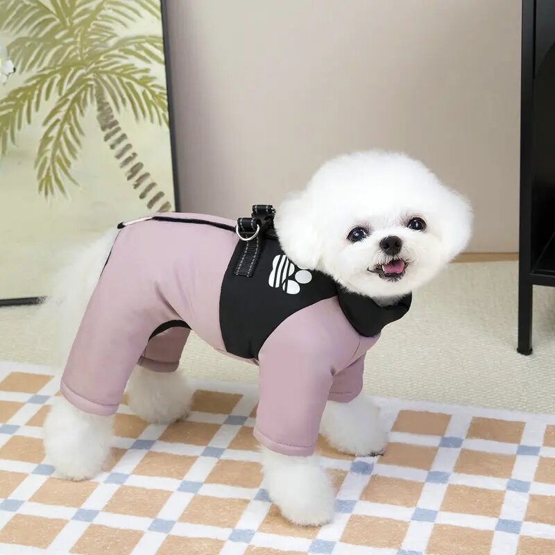 Флисовая куртка для собак Pet Teddy Bi Xiong BFour-legged Розовый, M, purple