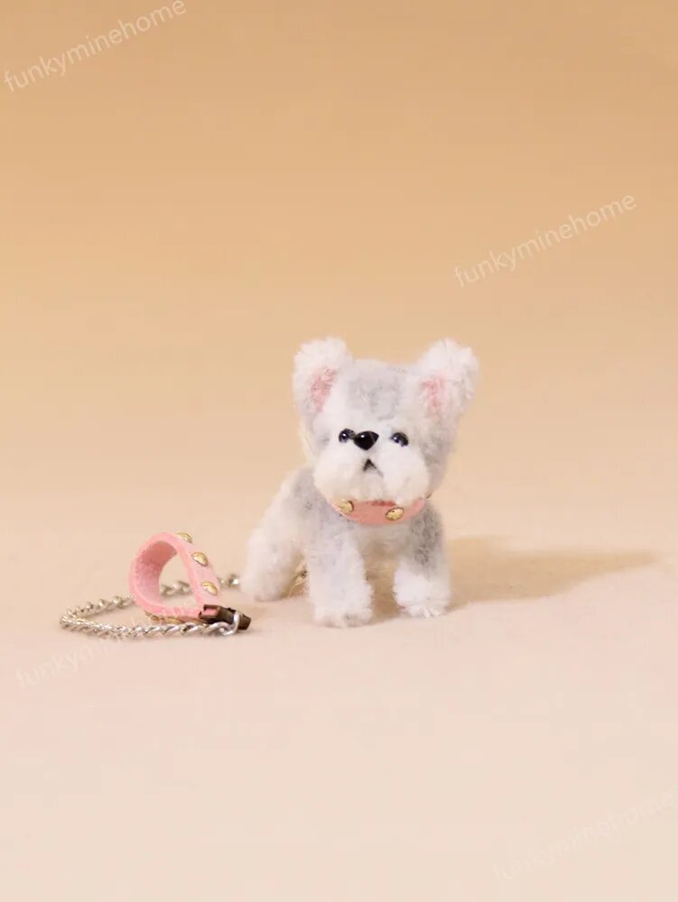 Ручная работа: собака из проволочной палочки высотой 4.3cm-5 см для кукольного домика BJD OB11.