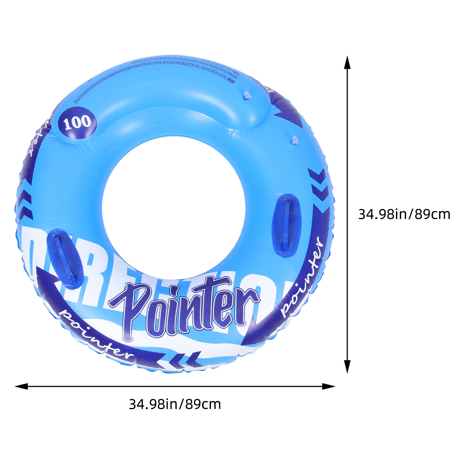 Синее Надувное Плавающее Кольцо Для Бассейна И Моря 89.00X89.00X0.10Cm