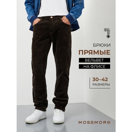 фото Брюки утеплённые mossmore, размер 40, коричневый