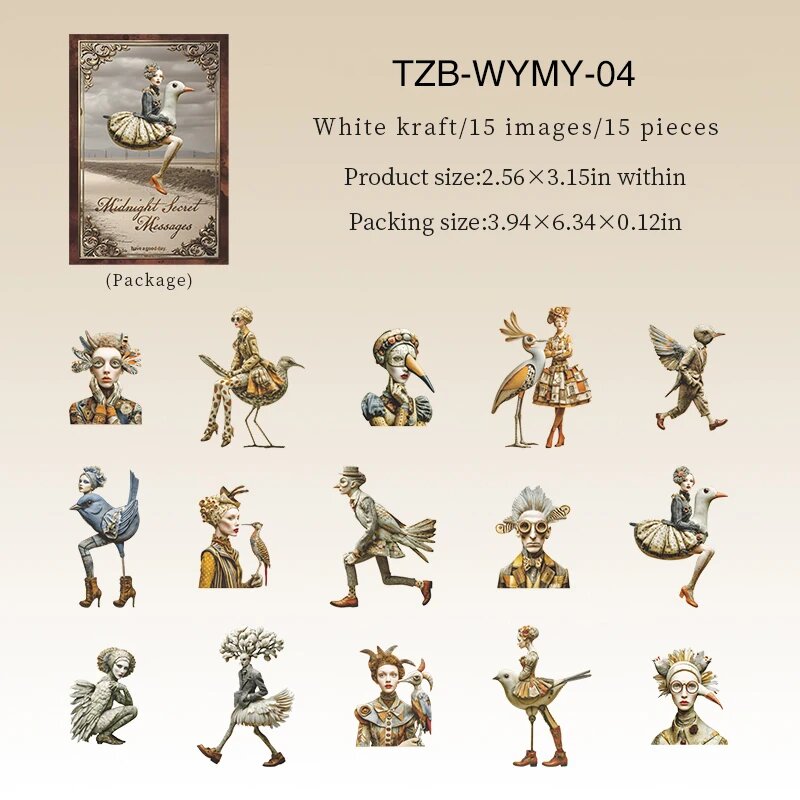 Jianwu винтажные наклейки для скрапбукинга TZB-WYMY-04