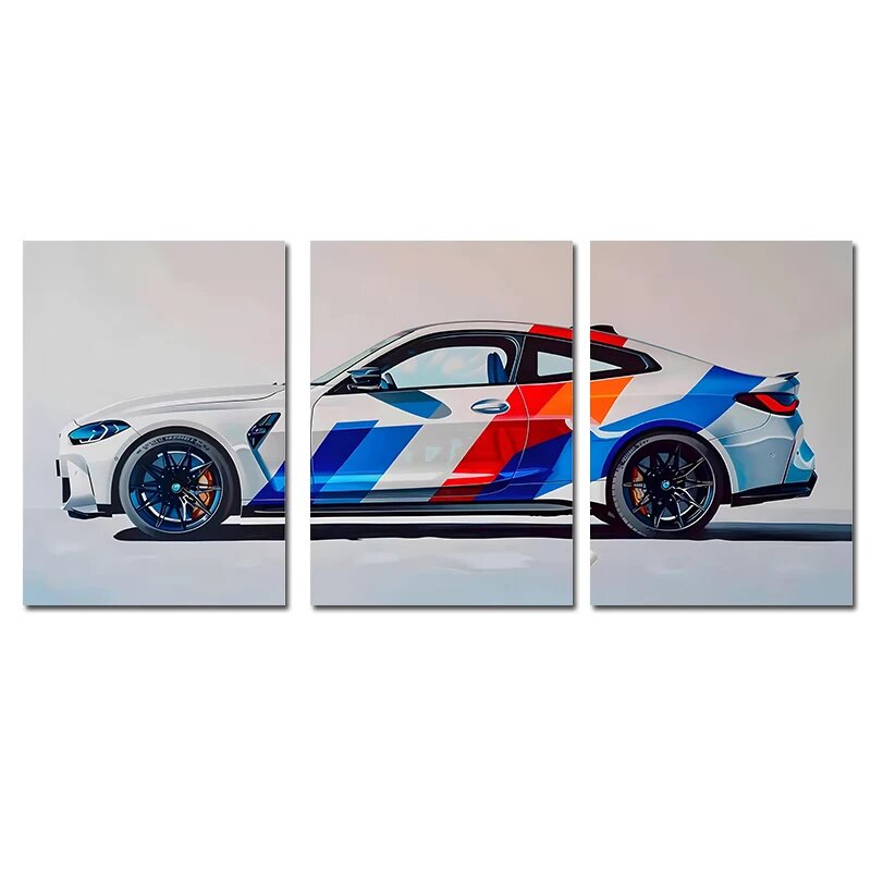Набор из 3 картин BMW M4, 20x30 см, A95-6