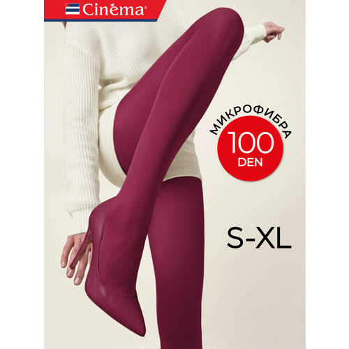фото Колготки cinema женские плотные 100 ден, 100 den, размер 5, bordo
