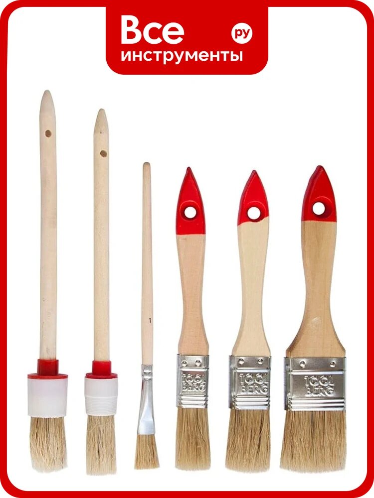 Набор кистей Toolberg 6 штук 0105006