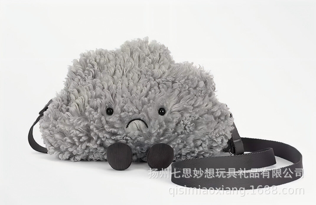 Мягкая сумка через плечо Jellycat Тёмное Облако плюшевая сумка игрушка подарок