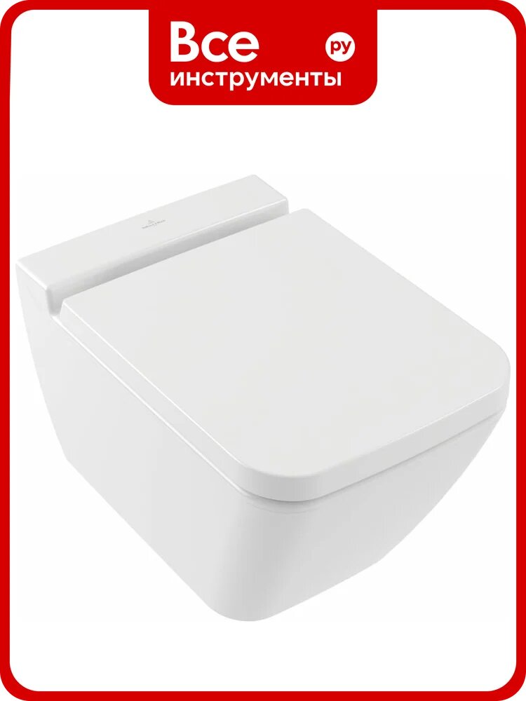 Подвесной унитаз Villeroy & Boch Finion шгв 375x560x350 CeramicPlus цвет-альпийский белый 4664R0R1