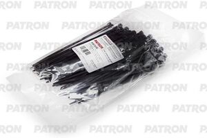 Комплект Пластиковых Хомутов 3.6 Х 150 Мм, 100 Шт, Нейлон, Черные (PATRON P36150B)