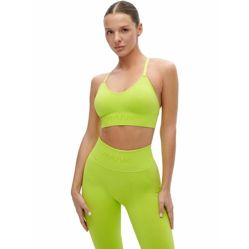 фото Топ спортивный rank seamless bra low, размер s, зеленый