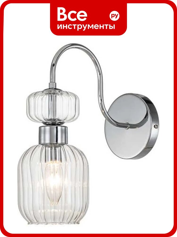 Настенный светильник ESCADA 1141/1A E14*60W Chrome/Clear 1141/1A Chrome/Clear