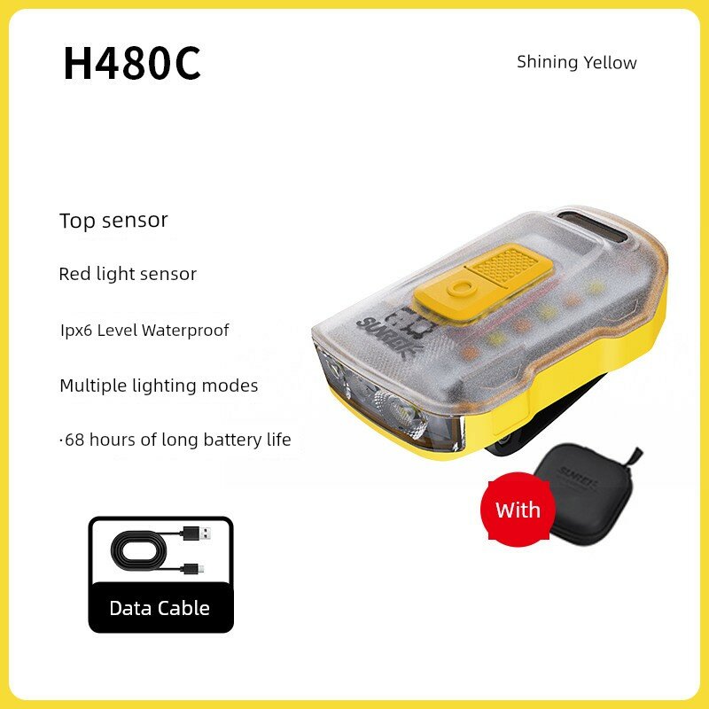 Налобный фонарь Shanlish H480C для ночной рыбалки на открытом воздухе, с датчиком движения, плавной регулировкой