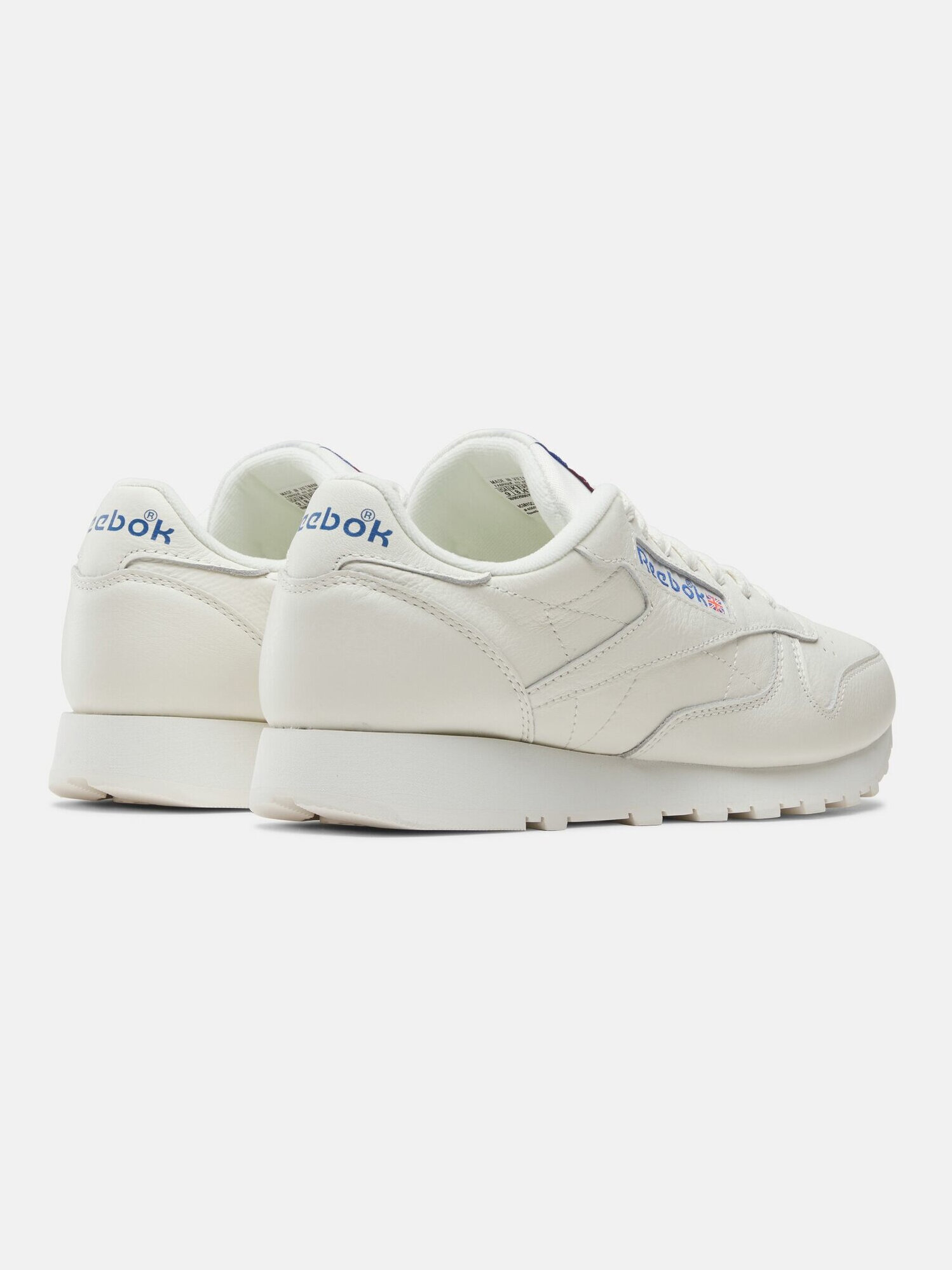 Кроссовки Reebok Classic Leather, полнота F (EU)/ на среднюю стопу, размер 11.5 US, белый — фото 1