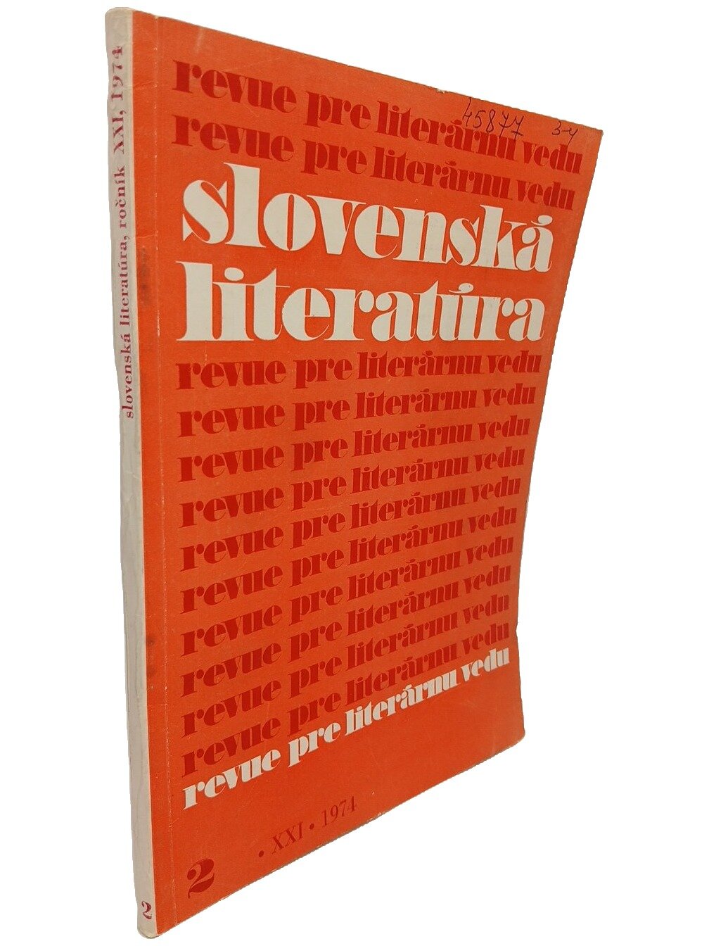 Slovenská literatúra, ročník XXI, č. 2, 1974