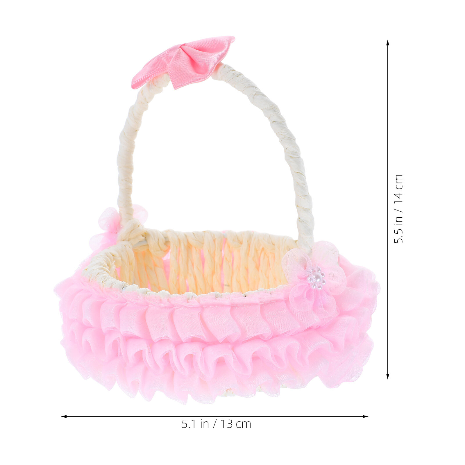Корзина Для Цветов Ручной Работы Для Свадьбы И Конфет 14.00X13.00X13.00Cm