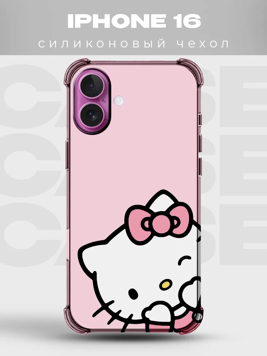 Чехол на iPhone 16 дизайн Hello Kitty