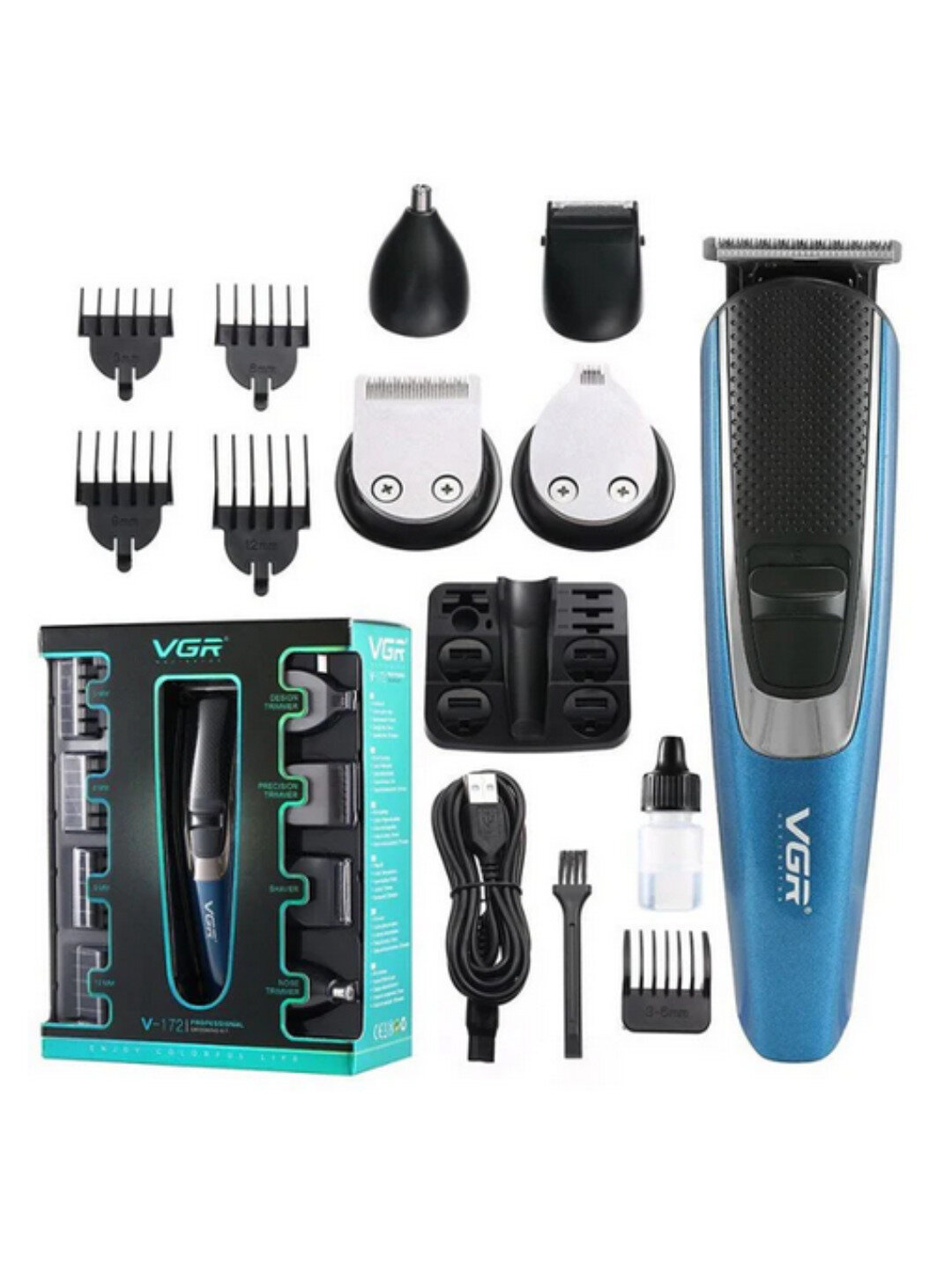 Машинка для стрижки волос VGR V099, профессиональный триммeр 3 в 1