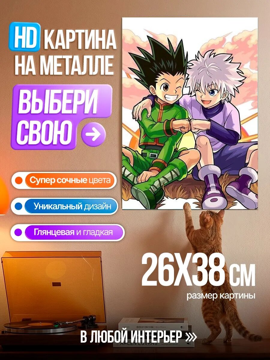 Картина на HD металле Гон и Киллуа Охотник х Охотник