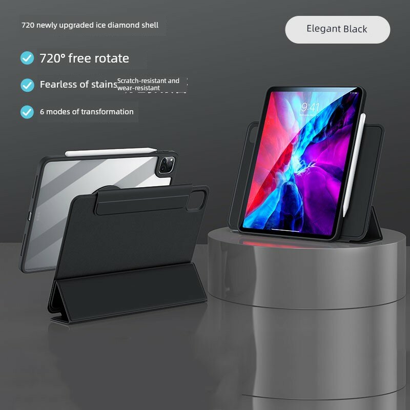 Чехол для iPad 2019-2021 10.2 дюйма прозрачный акриловый черный