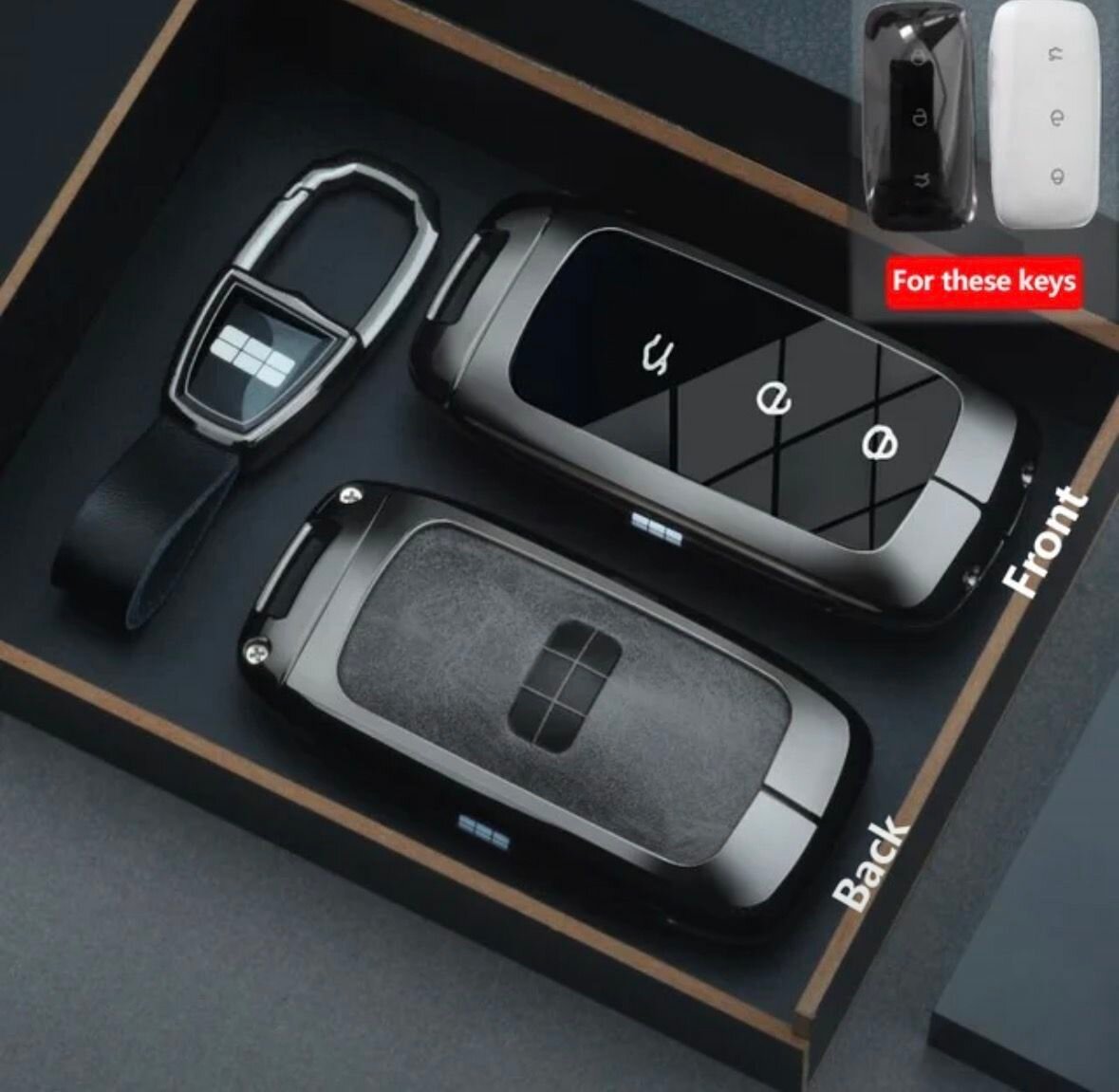 Чехол на ключ Geely Galaxy M9/EX5 Metall Grey