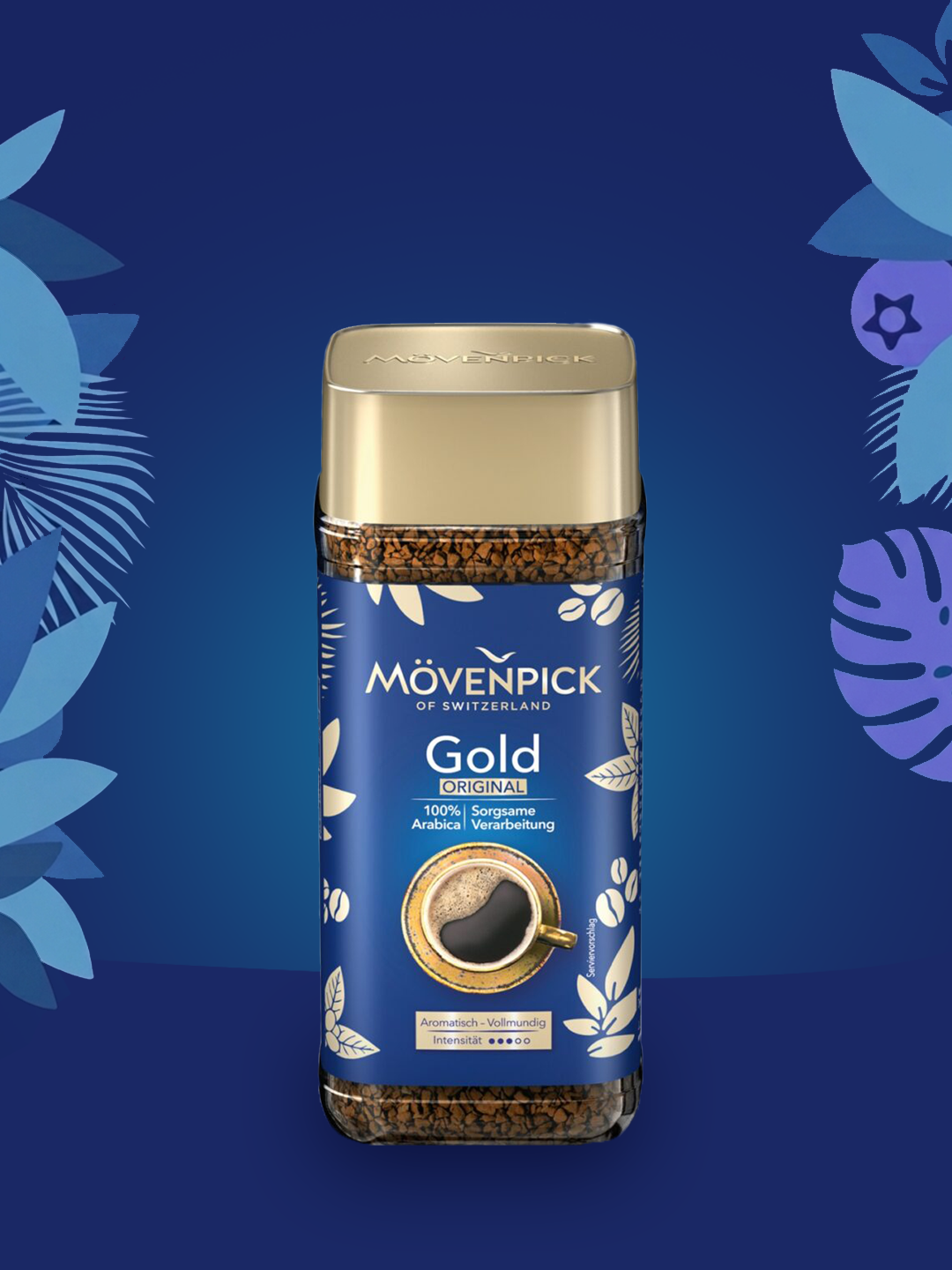 Кофе растворимый Movenpick GOLD, 100 г, произведено в Германии