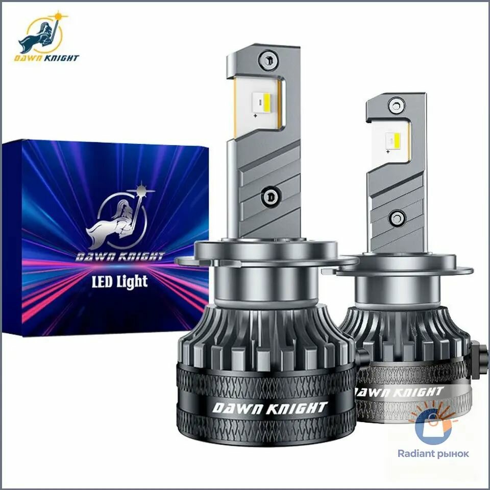 DawnKnight Лампа автомобильная H7, 2 шт. арт. D7-6000K-H7