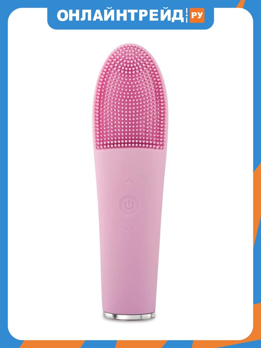 Щеточка для очистки и массажа лица Olzori F-Clean, розовый