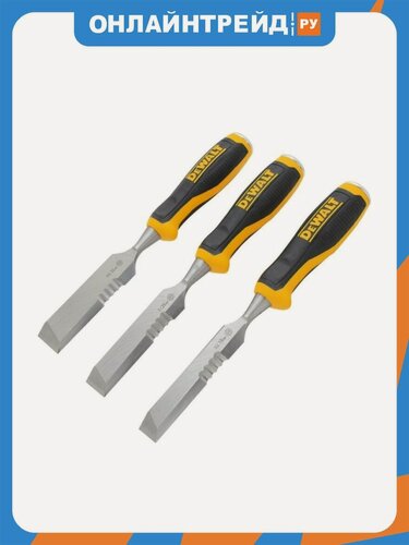 Изображение товара Набор стамесок Dewalt DWHT0-16148, лезвие с доп. реж. кромкой, 3 шт